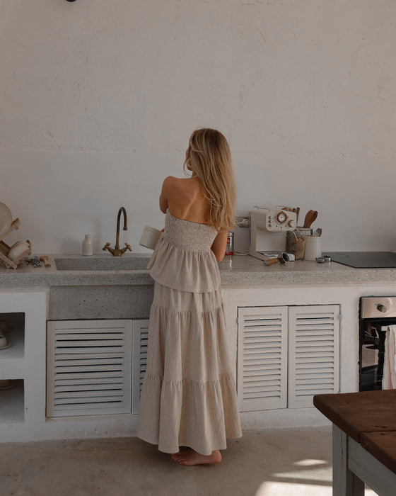 Top Malo rayé beige