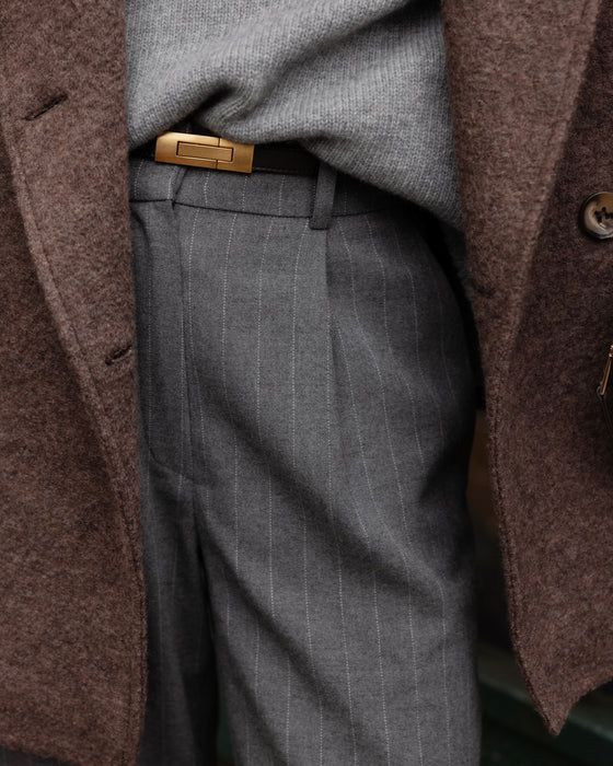 Pantalon Charles gris rayé