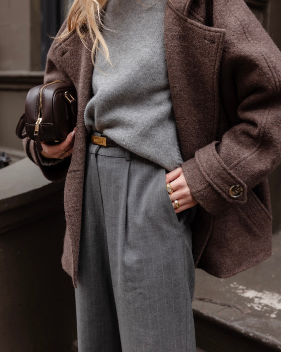 Pantalon Charles gris rayé