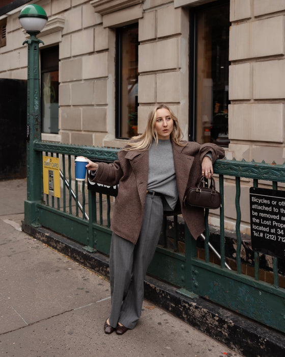 Pantalon Charles gris rayé