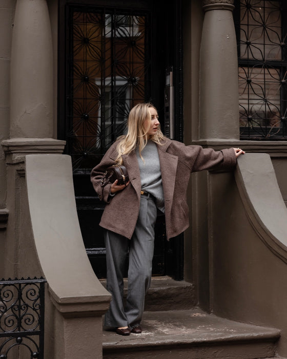 Pantalon Charles gris rayé