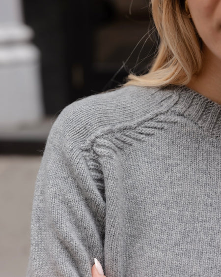 Atelier Simai : pull James gris, laine mérinos et alpaga, made in France