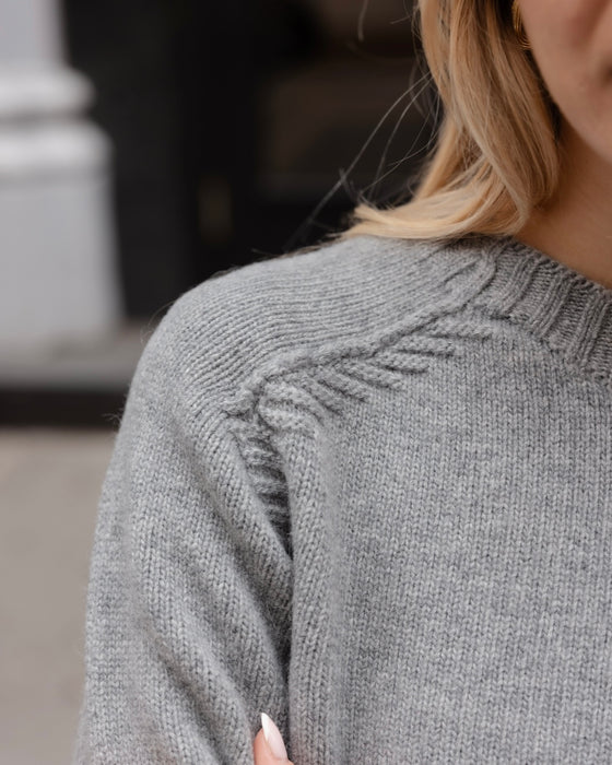 Atelier Simai : pull James gris, laine mérinos et alpaga, made in France