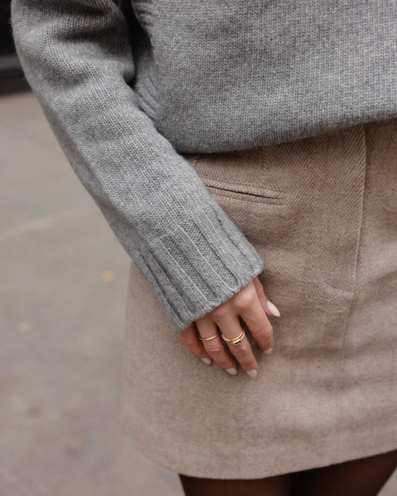 Atelier Simai : pull James gris, laine mérinos et alpaga, made in France