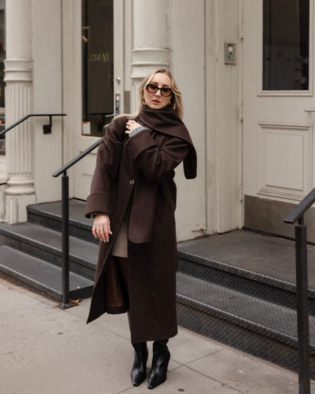 Atelier Simai : manteau Josh chocolat, laine, made in France