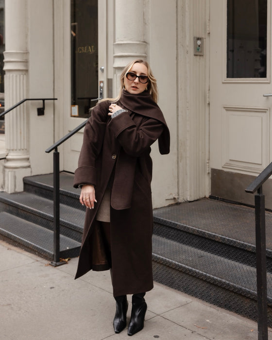 Atelier Simai : manteau Josh chocolat, laine, made in France