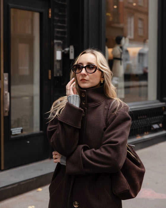 Atelier Simai : manteau Josh chocolat, laine, made in France