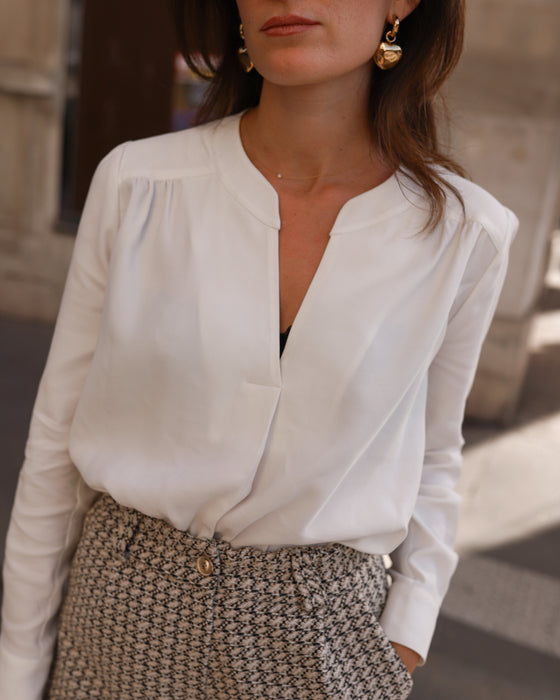 Atelier Simai : blouse Ambre écrue, made in France