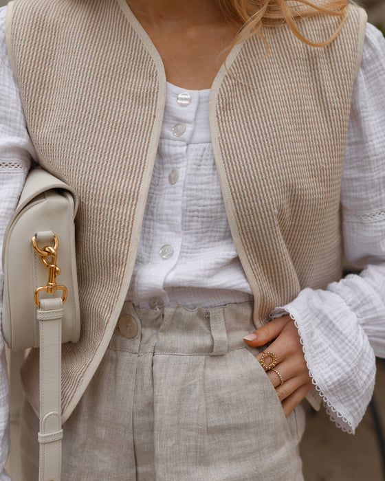 Atelier Simai : gilet César rayé
