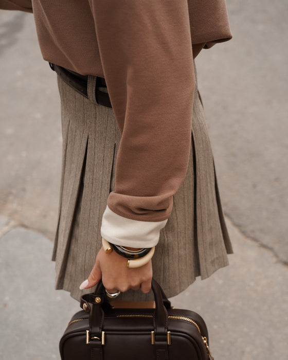 Atelier Simai, polo bicolore beige et écru Raphaël, made in France