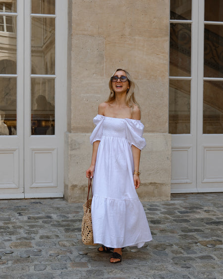 Atelier Simai : robe Fanny blanche, made in France