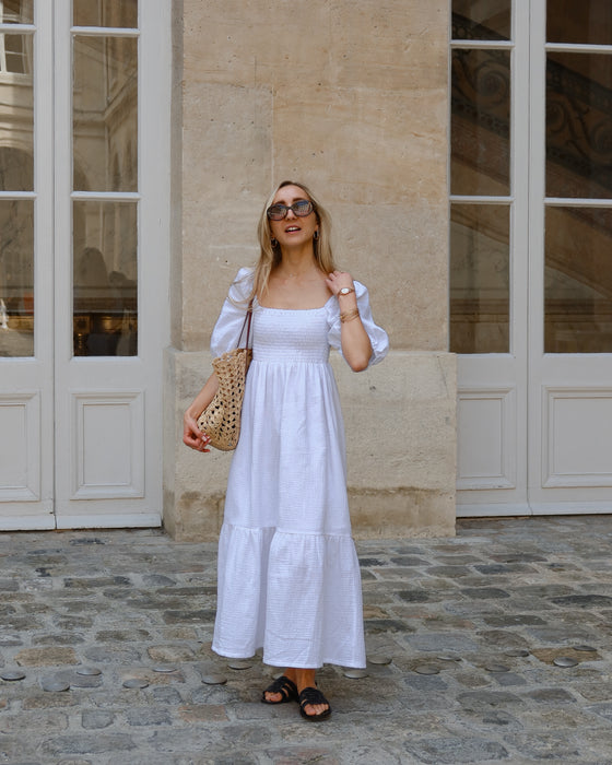 Atelier Simai : robe Fanny blanche, made in France