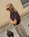 Atelier Simai, tee-shirt Matt coloris chocolat, coton, made in France.